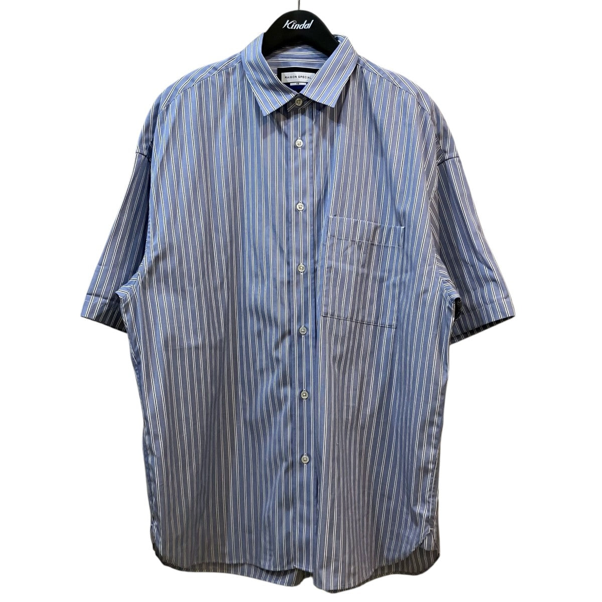 MAISON SPECIAL 「Prime-Over Short Sleeve Shirt」ストライプ半袖シャツ11231311202 古着・中古-1枚目のアイテム画像