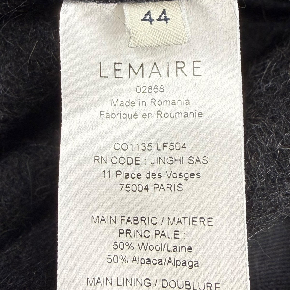 LEMAIRE SOFT COATダブルロングコートCO1135 LF504 古着・中古-6枚目のアイテム画像