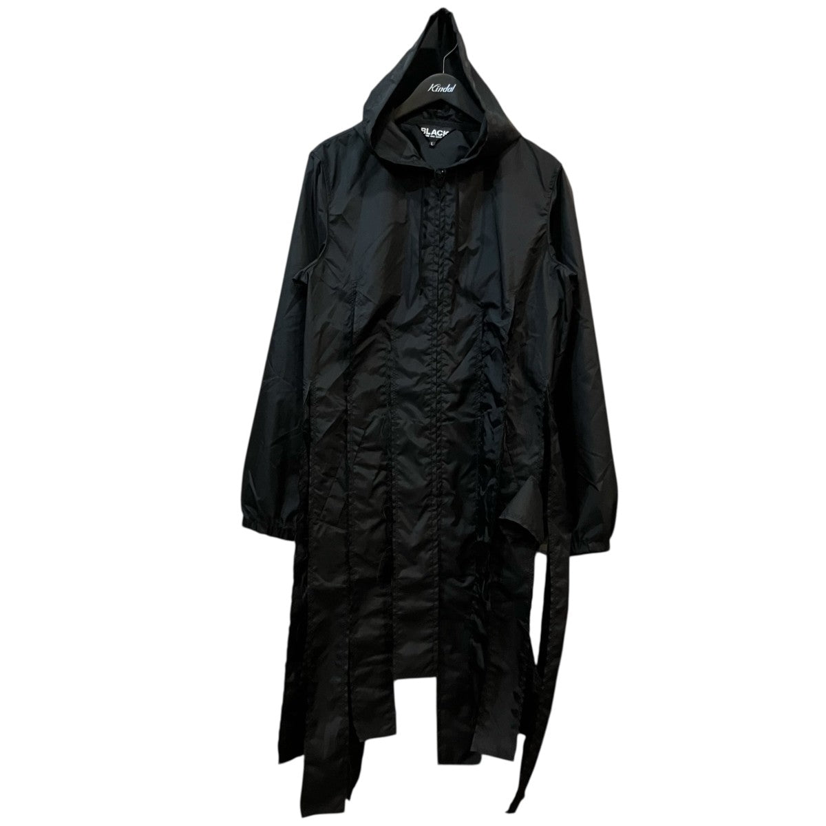 BLACK COMME des GARCONS 短冊ナイロンコート1D J041 古着・中古-1枚目のアイテム画像