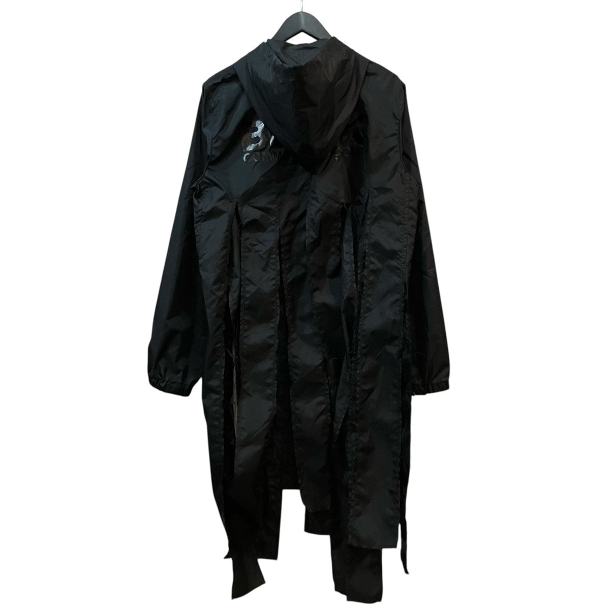 BLACK COMME des GARCONS 短冊ナイロンコート1D J041 古着・中古-2枚目のアイテム画像