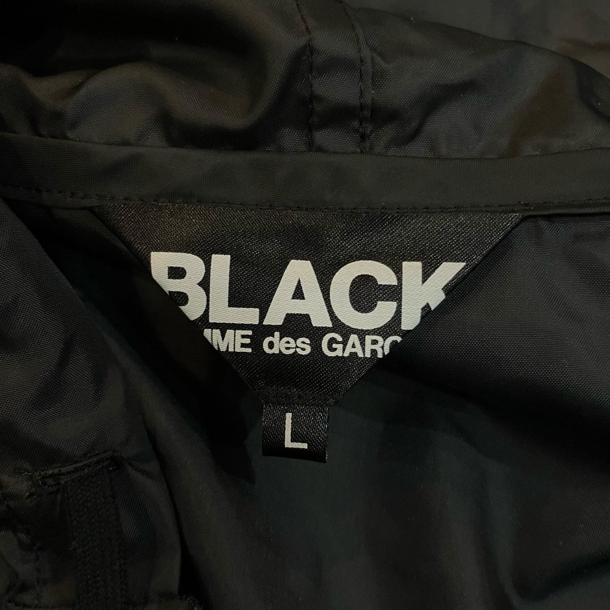BLACK COMME des GARCONS 短冊ナイロンコート1D J041 古着・中古-6枚目のアイテム画像