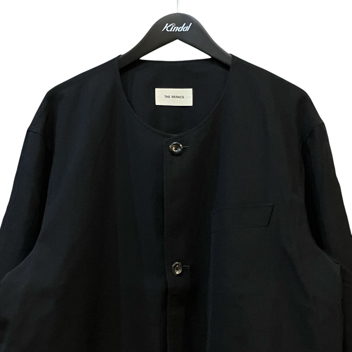 THE RERACS 22SS「HIGH TWIST TROPICAL CLLARLESS JACKET」カラーレスジャケット22SS REJK 131 J 古着・中古-3枚目のアイテム画像