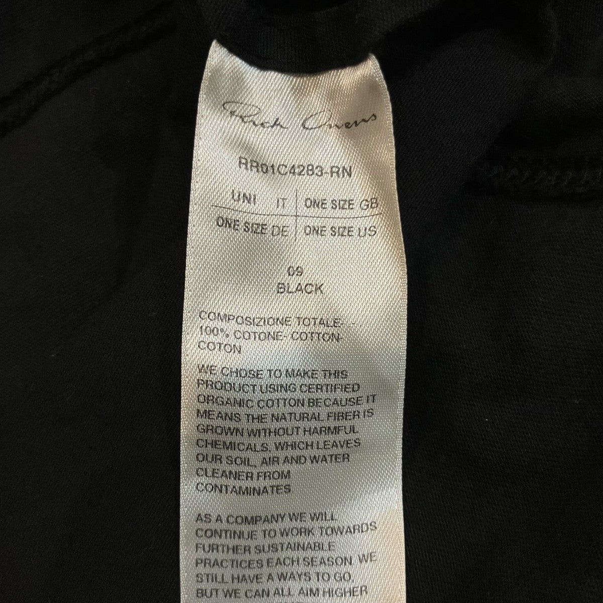 RICK OWENS オーバーサイズTシャツ 古着・中古-5枚目のアイテム画像