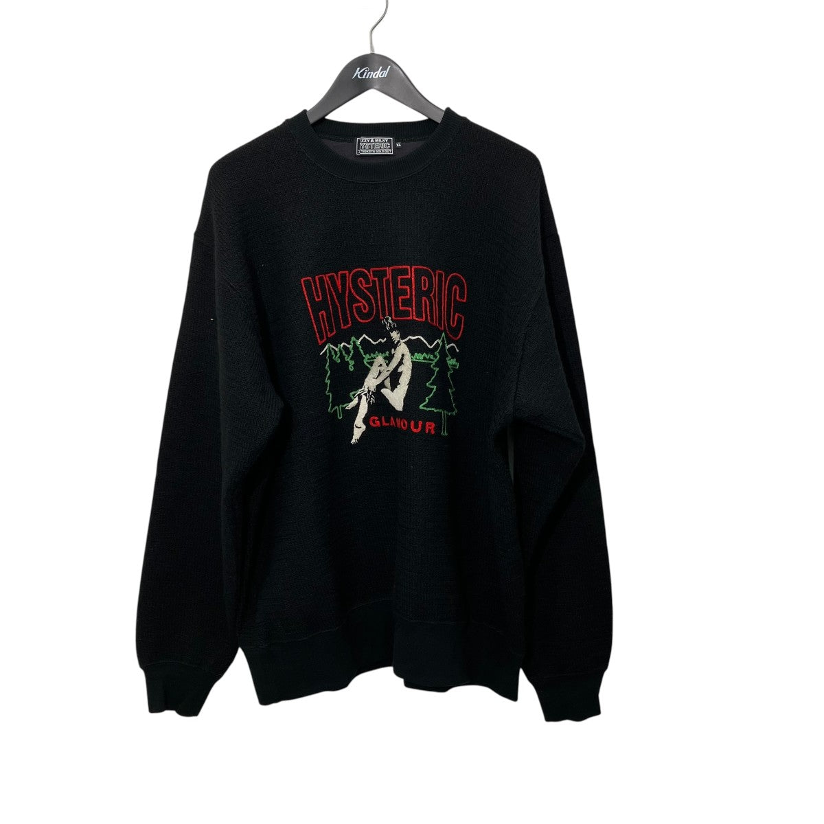 Hysteric Glamour CHILLIN’ WEEKEND刺繍クルーネックニット02253CS06 古着・中古-1枚目のアイテム画像