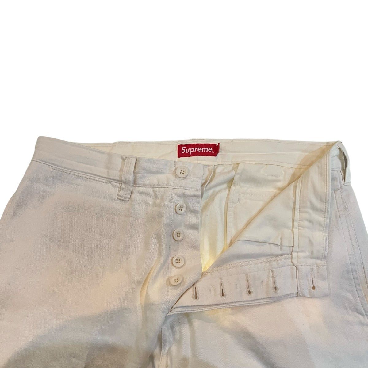 シュプリーム チノパン スケート サーフ バンド アメカジ y2k 古着 30 Supreme(シュプリーム) チノパン アイボリー サイズ 30｜【公式