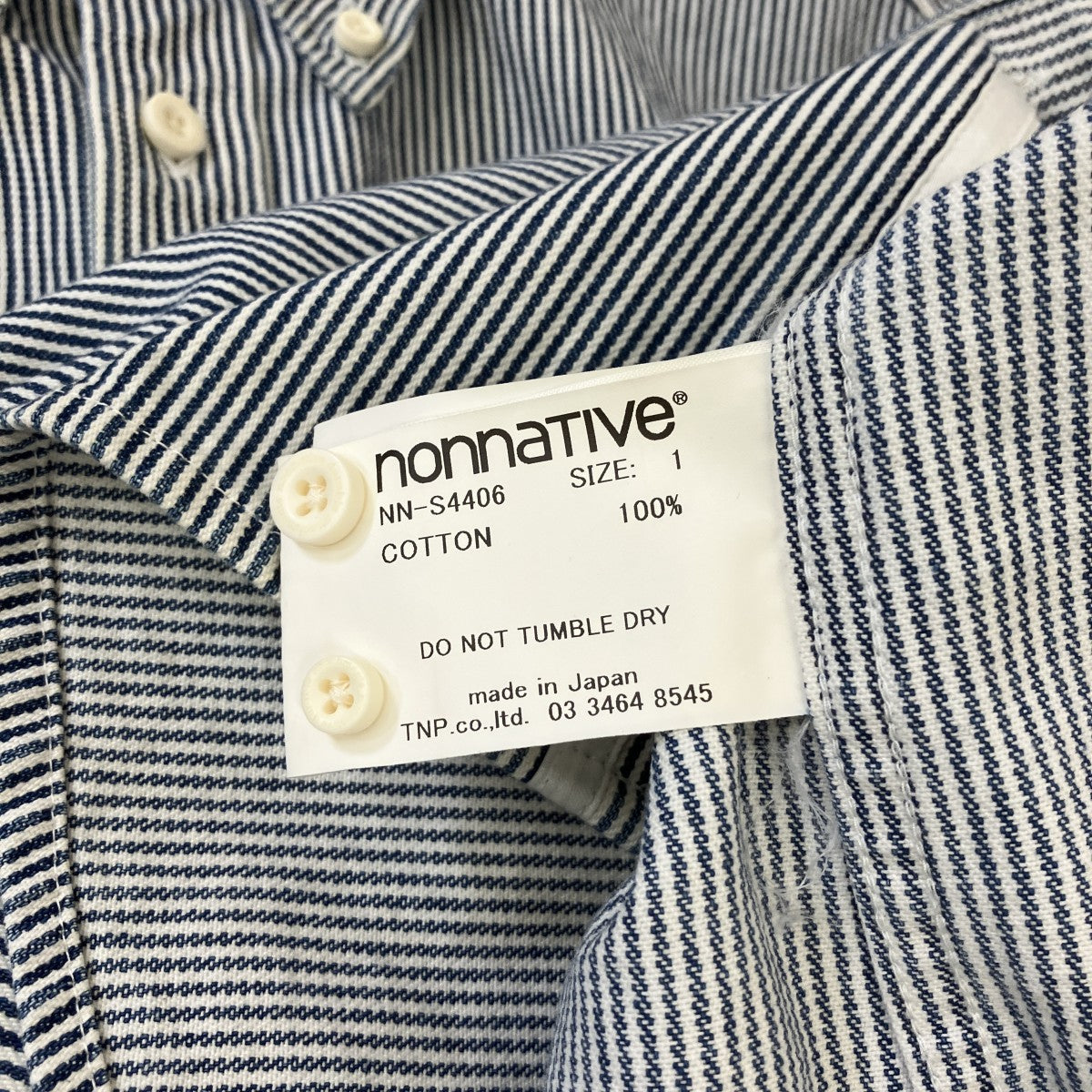 nonnative ヒッコリーストライプシャツNN-S4406 古着・中古-4枚目のアイテム画像