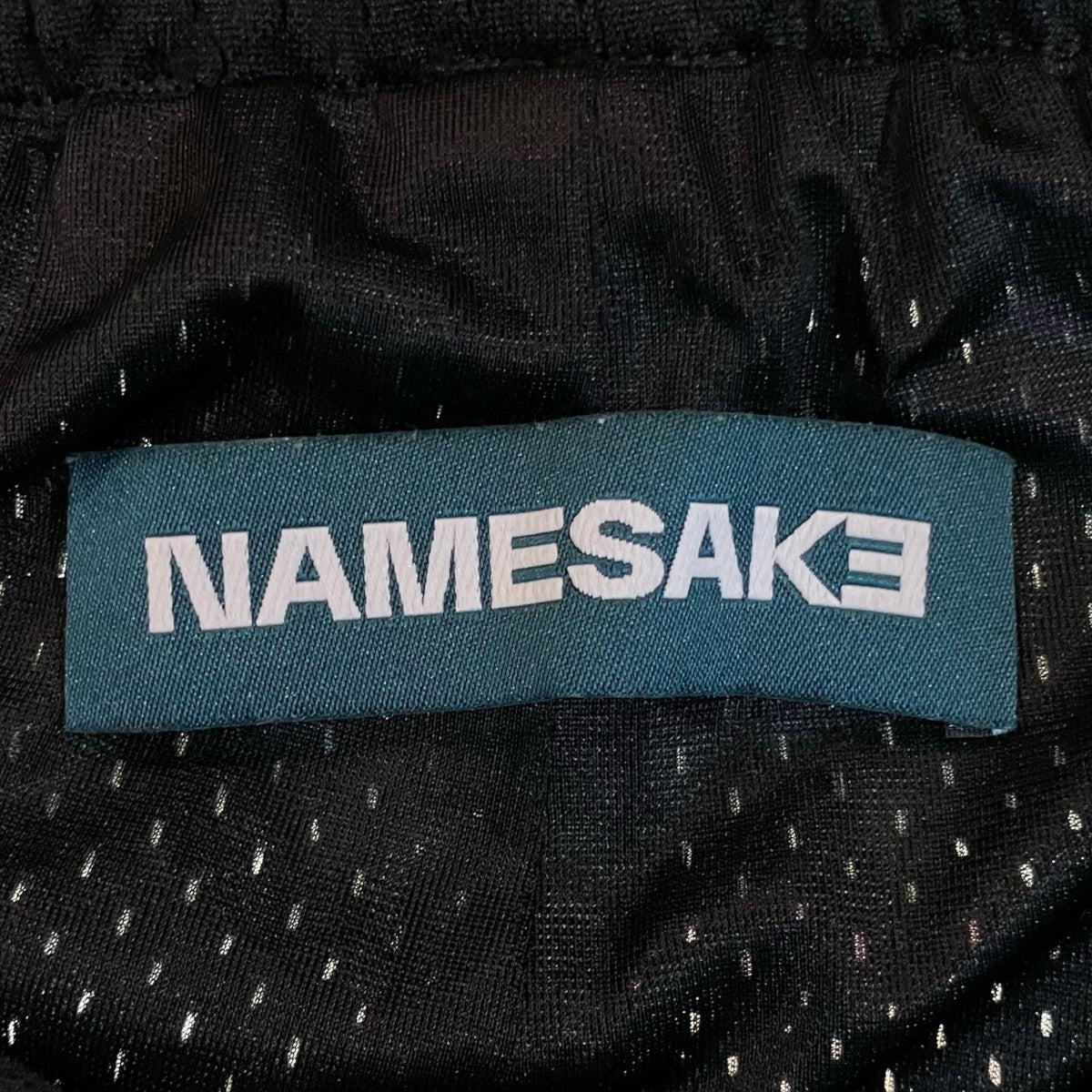 NAMESAKE(ネイムセイク) メッシュトラックジョガーパンツ ブラック