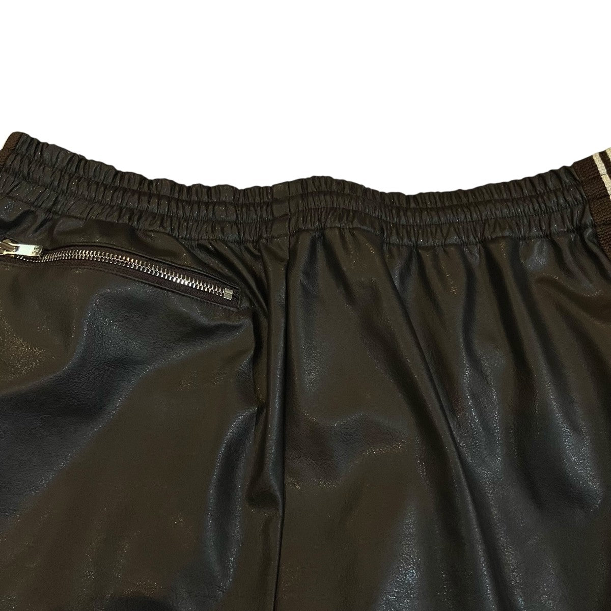 Needles 「SYNTHETIC LEATHER H．D． TRACK PANT」シンセティックレザーワイドトラックパンツRW1650 古着・中古-4枚目のアイテム画像