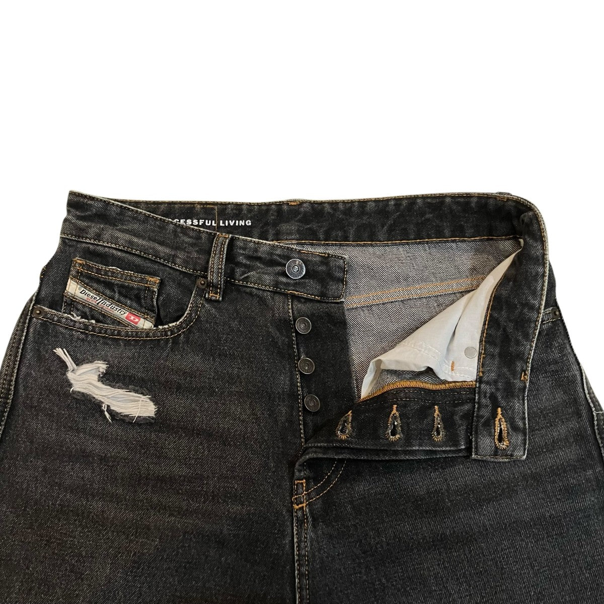 DIESEL(ディーゼル) 「relaxed jeans d-rise」クラッシュ加工ワイド