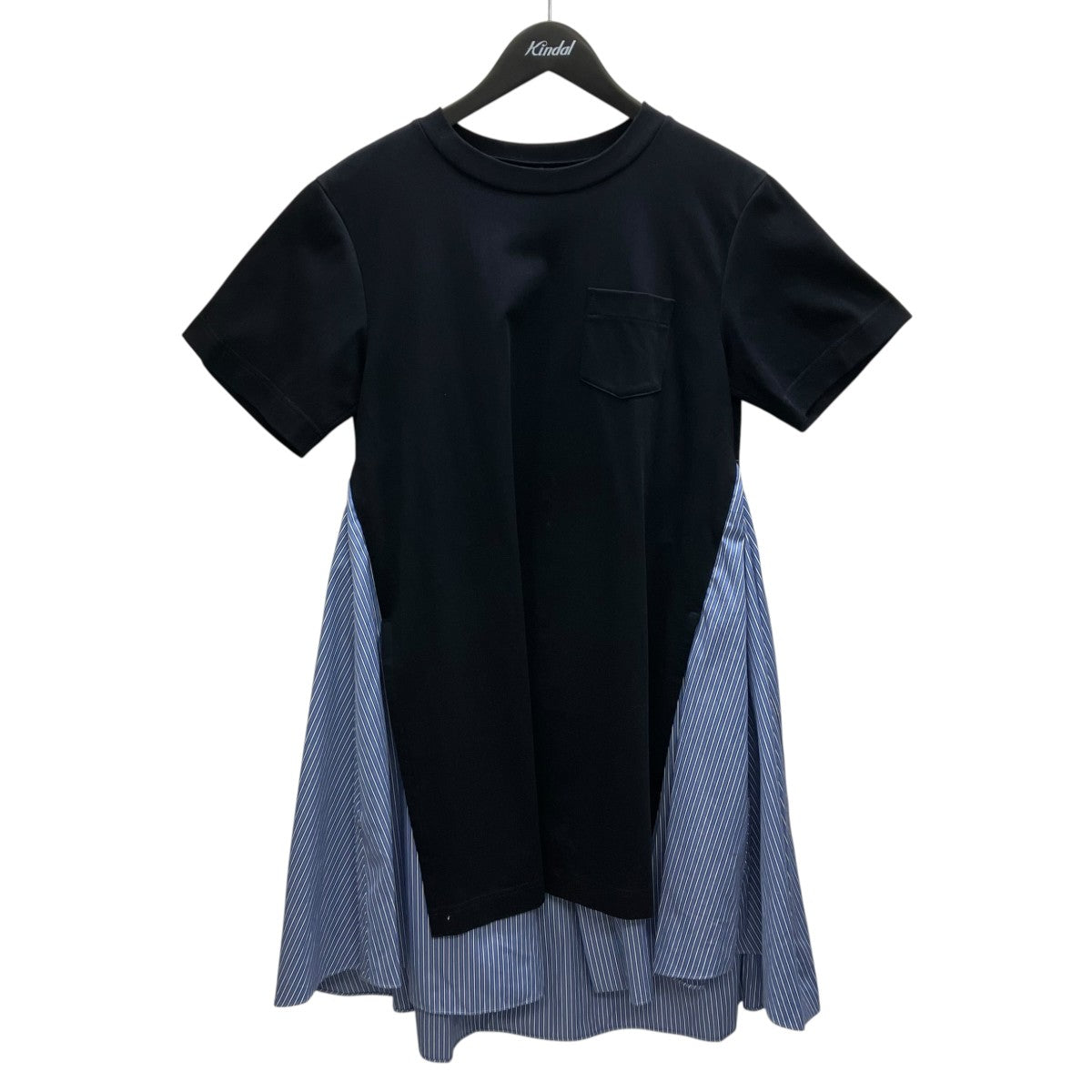 sacai(サカイ) ドッキングワンピース 25-08013 ネイビー×ブルー サイズ