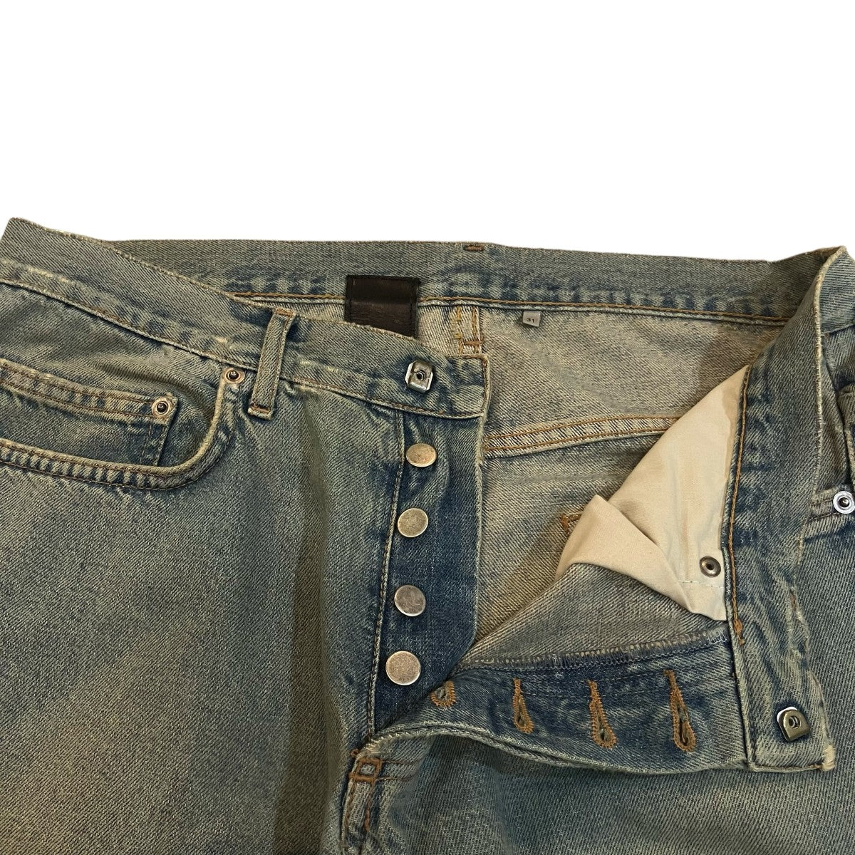 Dior Homme 06SS「エディ期」リペア加工デニムパンツ 古着・中古-3枚目のアイテム画像