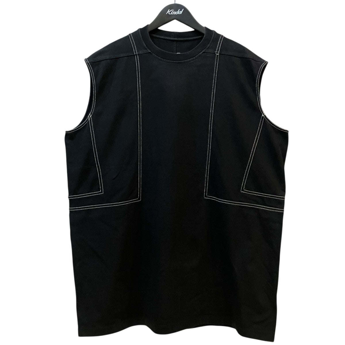 RICK OWENS バベルノースリーブトップスベストRU19S2181 BA 古着・中古-1枚目のアイテム画像