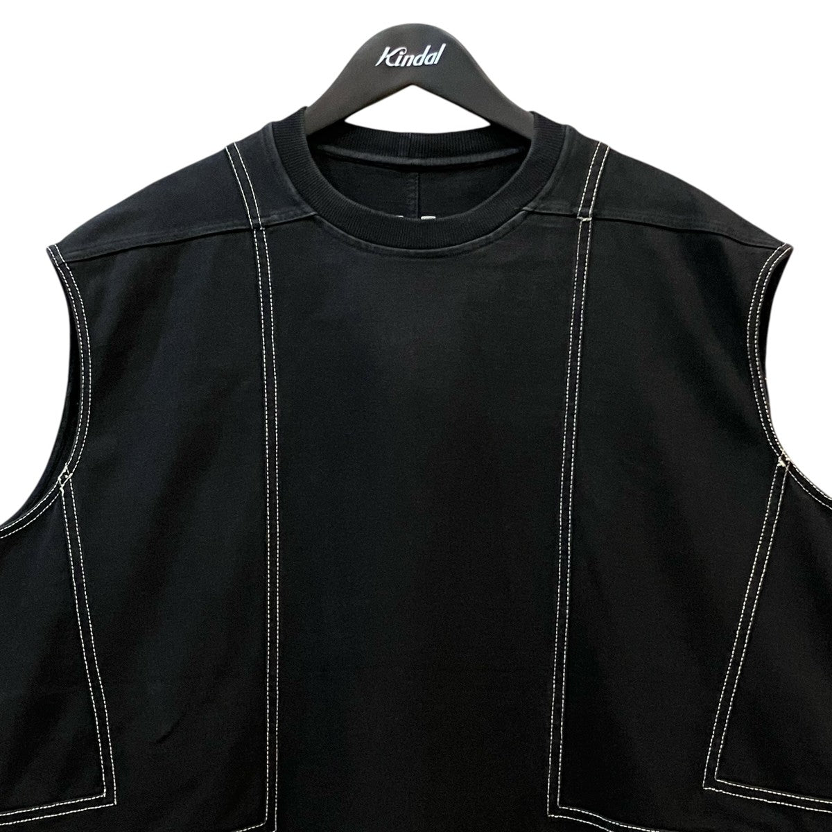 RICK OWENS バベルノースリーブトップスベストRU19S2181 BA 古着・中古-3枚目のアイテム画像