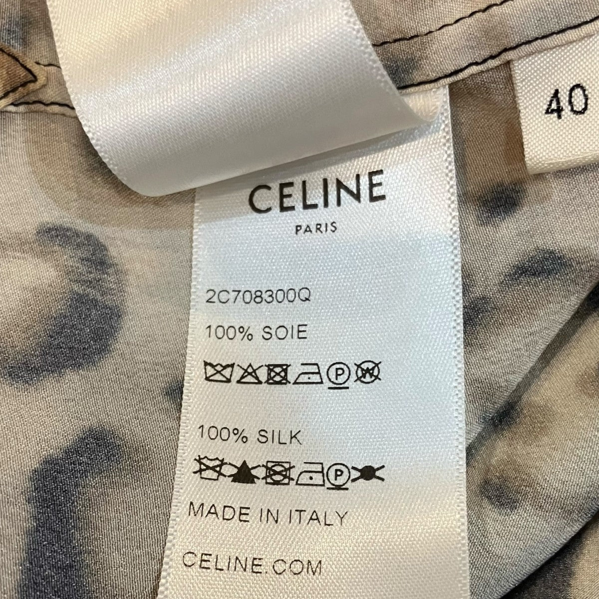 CELINE テールコートレオパード半袖シャツ2C708300Q 古着・中古-7枚目のアイテム画像