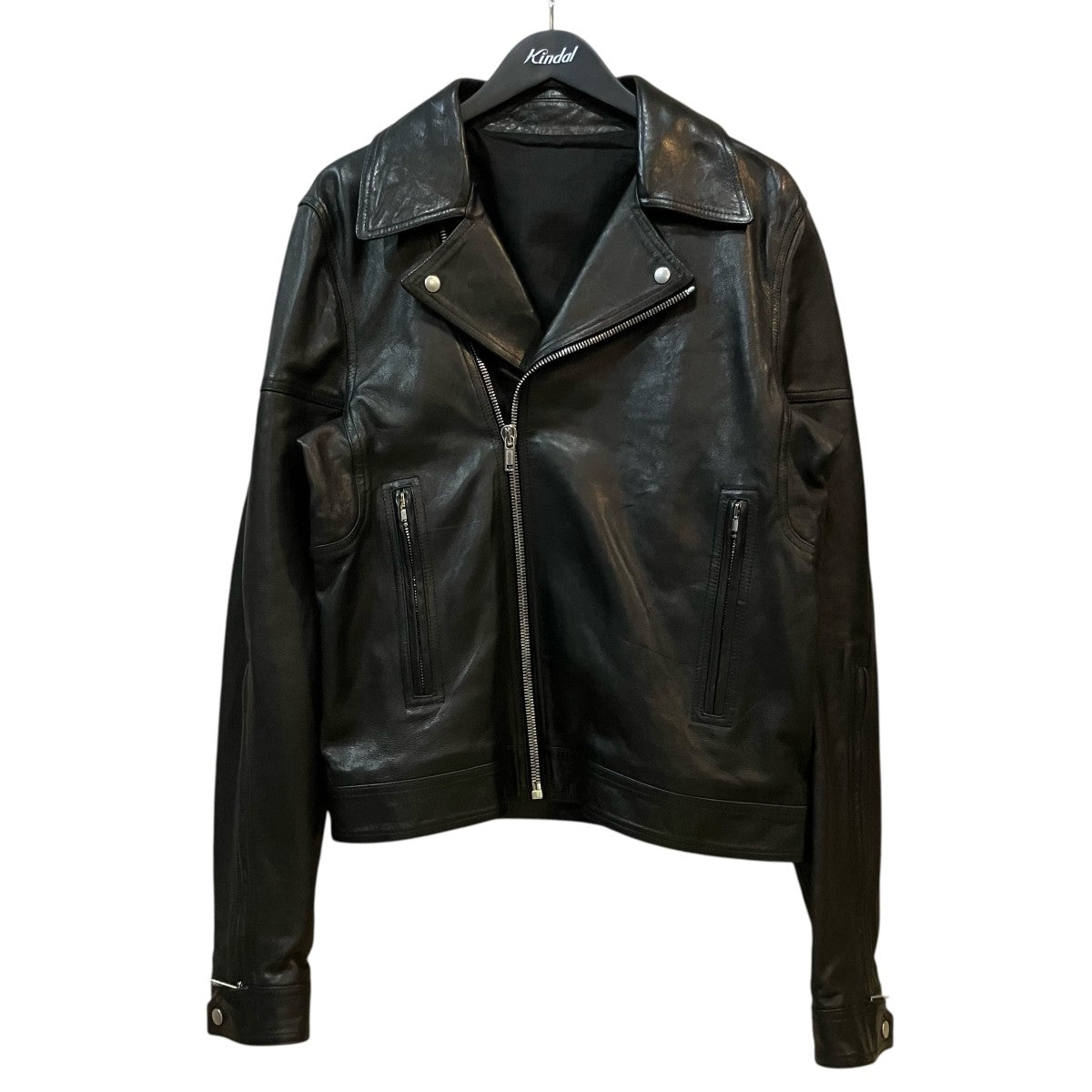 RICK OWENS レザーバイカーライダースジャケットRU01C4767 LVN 古着・中古-1枚目のアイテム画像