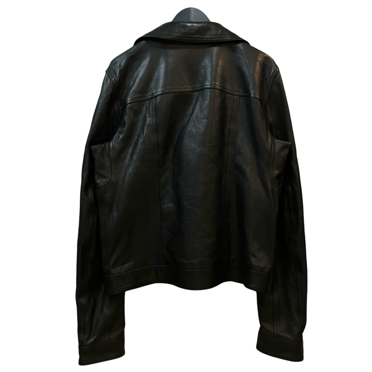RICK OWENS レザーバイカーライダースジャケットRU01C4767 LVN 古着・中古-2枚目のアイテム画像