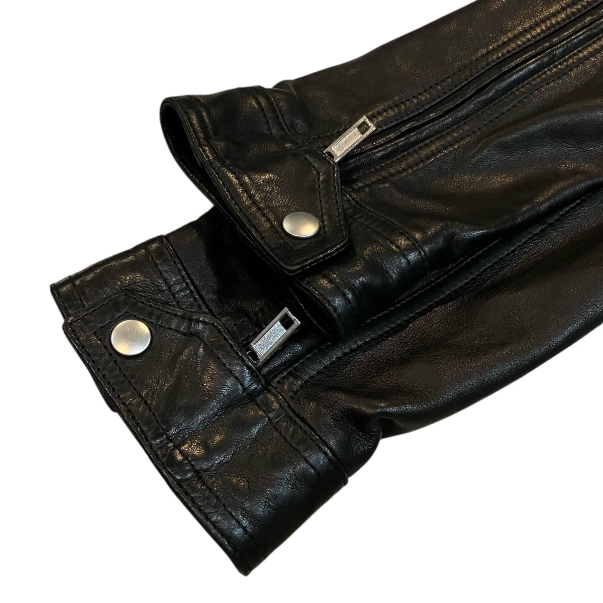 RICK OWENS レザーバイカーライダースジャケットRU01C4767 LVN 古着・中古-4枚目のアイテム画像