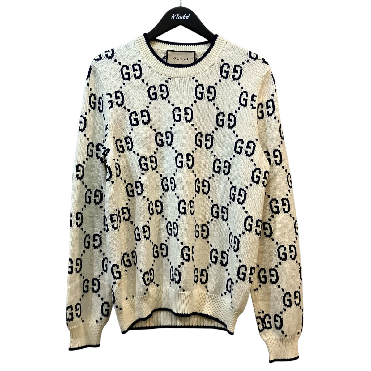 GUCCI GGジャガードクルーネックニット694767 古着・中古-1枚目のアイテム画像