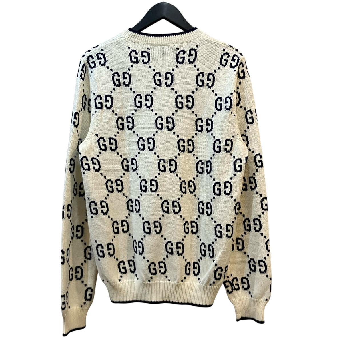 GUCCI GGジャガードクルーネックニット694767 古着・中古-2枚目のアイテム画像