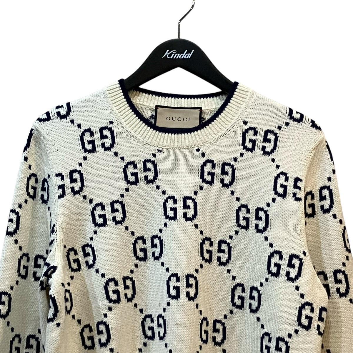 GUCCI GGジャガードクルーネックニット694767 古着・中古-3枚目のアイテム画像