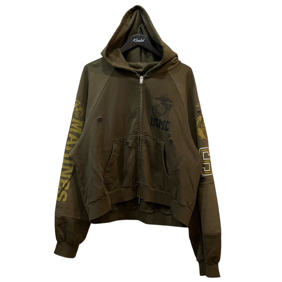 PROJECT G／R 「RECONSTRUCTED FOLDED ZIP HOODIE」再構築ジップパーカー 古着・中古-1枚目のアイテム画像
