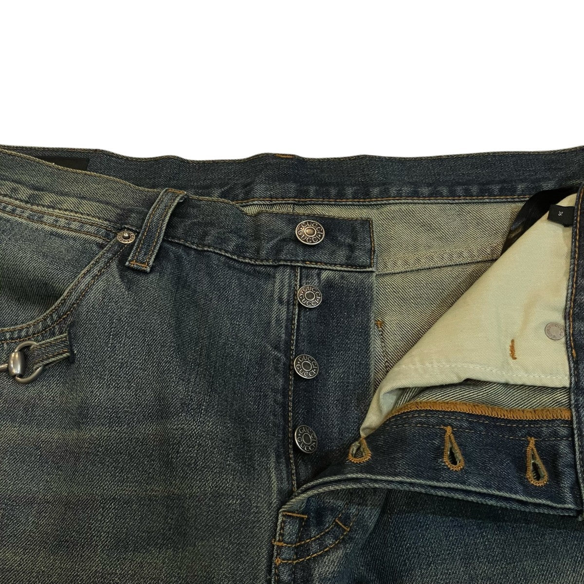 GUCCI 26SSデムナ期ホースビットデニムパンツ860844 XDDF0 古着・中古-3枚目のアイテム画像