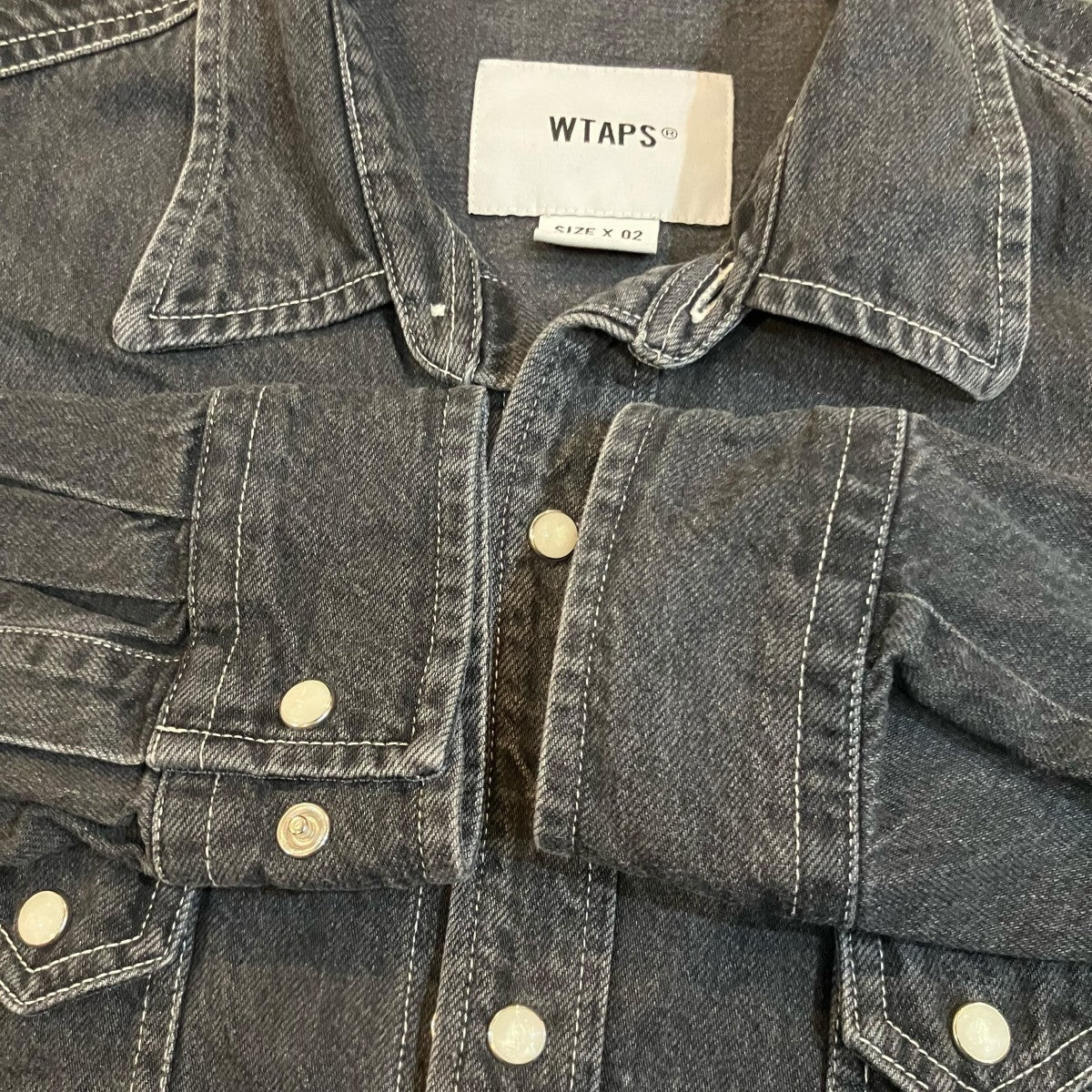 WTAPS ALLMAN LS COTTON． DENIM デニムシャツ 古着・中古-4枚目のアイテム画像