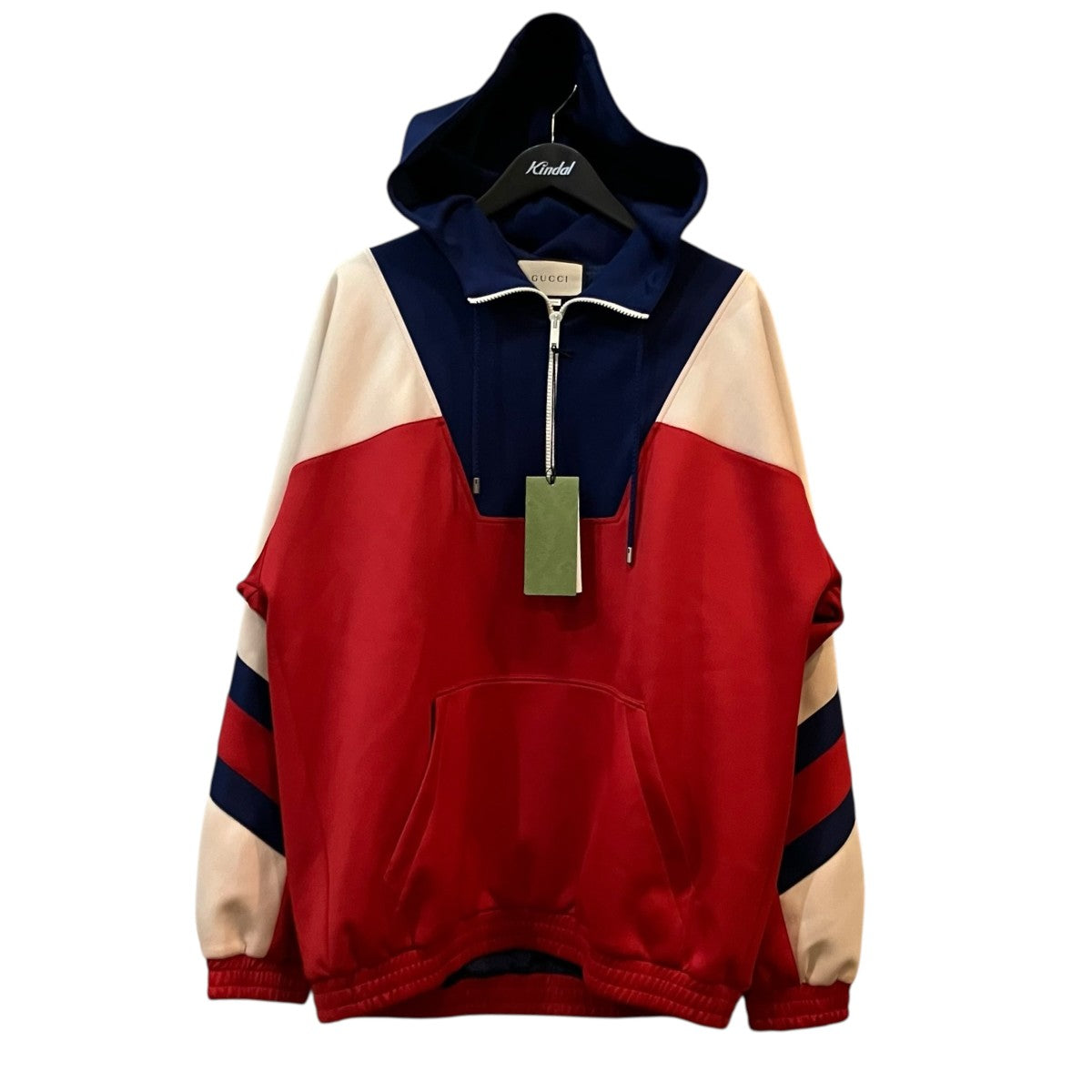 GUCCI バックロゴハーフジップパーカー 古着・中古-1枚目のアイテム画像