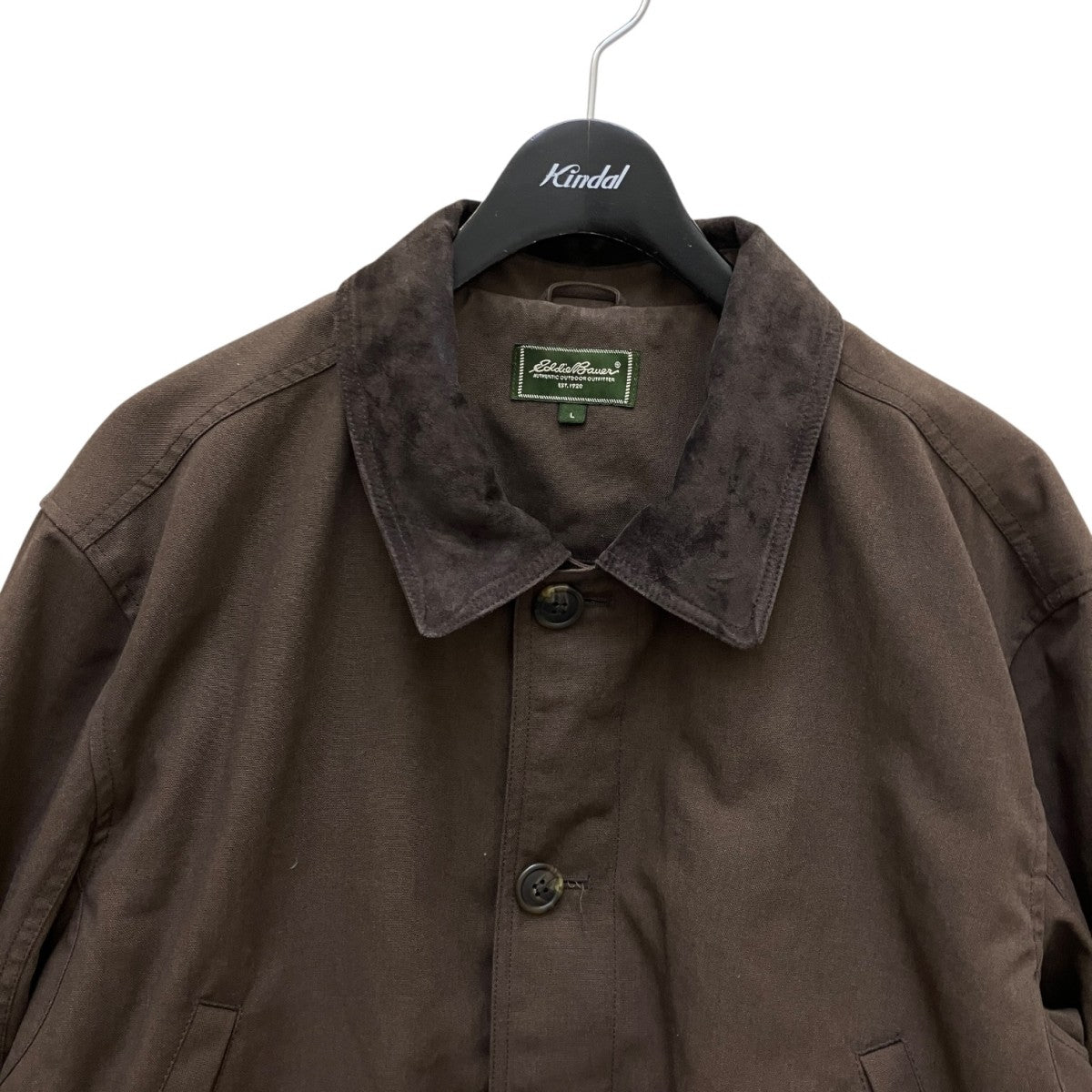 Eddie Bauer(エディーバウアー) レザー襟切替ジャケット ブラウン