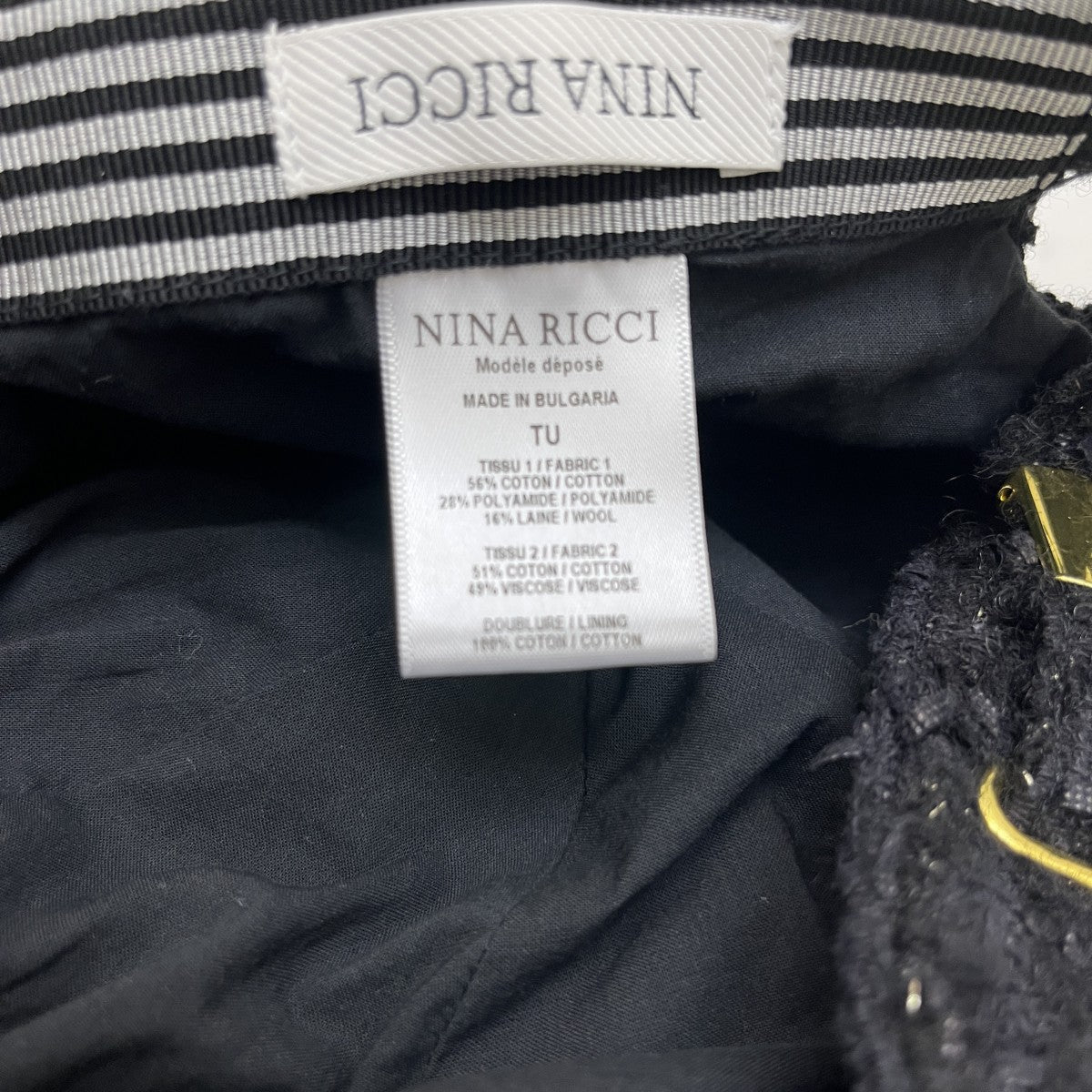 NINA RICCI ファンシーツイードキャップ24AAA0130PA0487 古着・中古-5枚目のアイテム画像