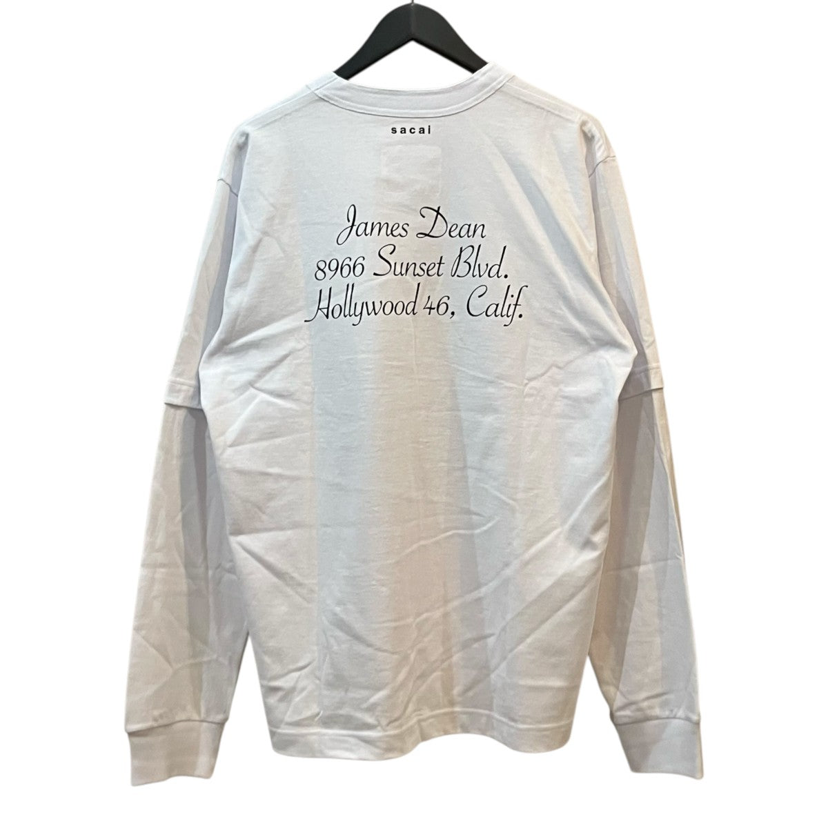 sacai プリントカットソーロングスリーブTシャツ 古着・中古-2枚目のアイテム画像