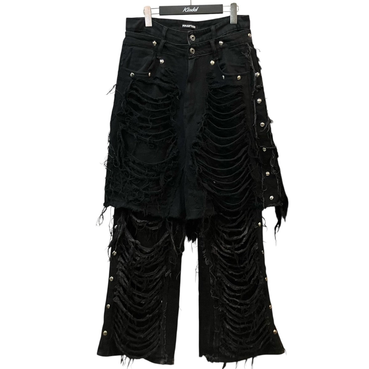 MM：OPTION デストロイデニムパンツ 古着・中古-1枚目のアイテム画像