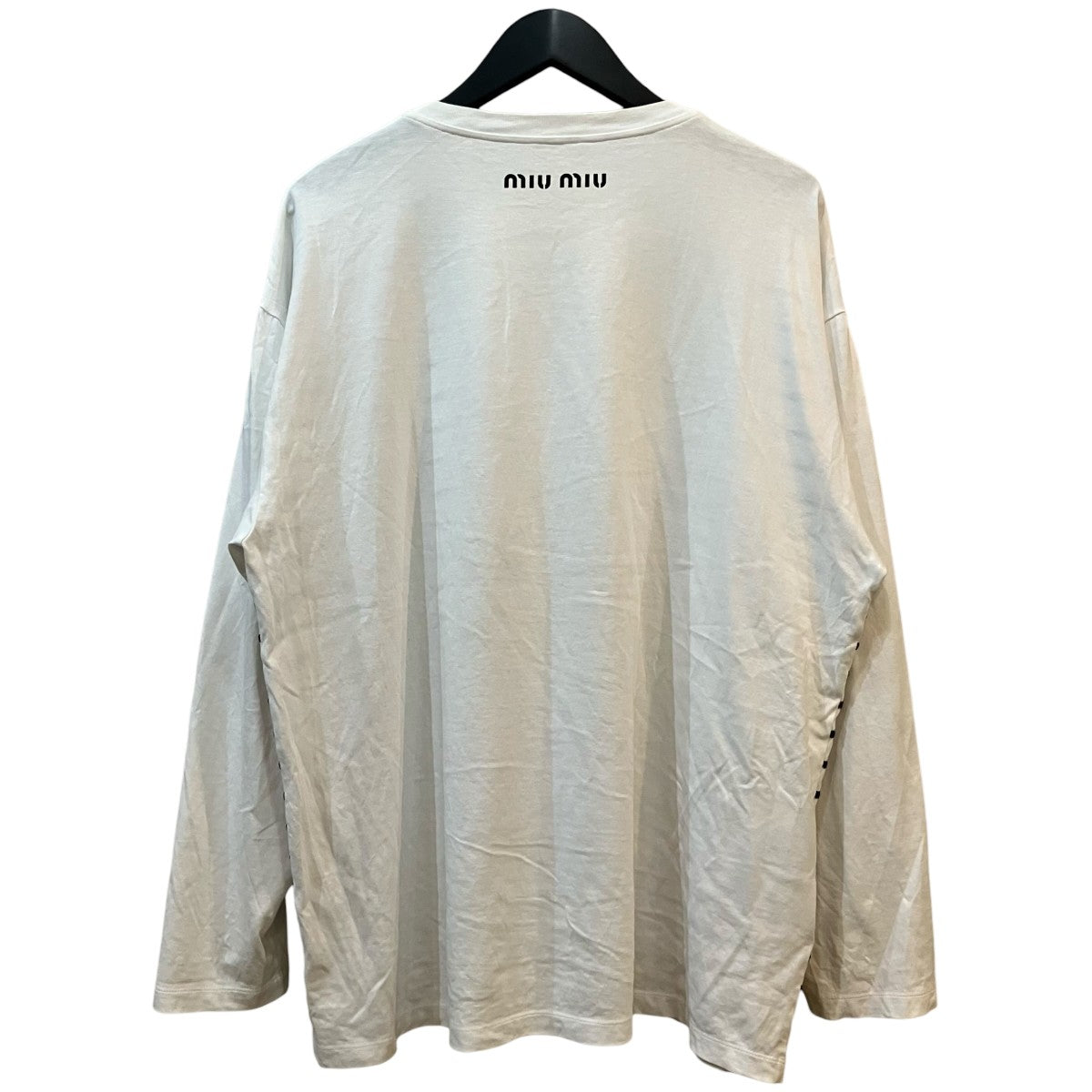 MIU MIU スパンコールボーダー長袖TシャツMJL794 古着・中古-2枚目のアイテム画像