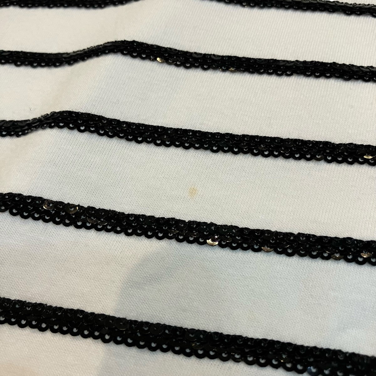 MIU MIU スパンコールボーダー長袖TシャツMJL794 古着・中古-9枚目のアイテム画像