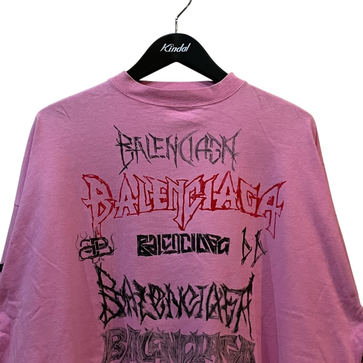 BALENCIAGA(バレンシアガ) メタルロゴ長袖Tシャツ699191 699191 ピンク
