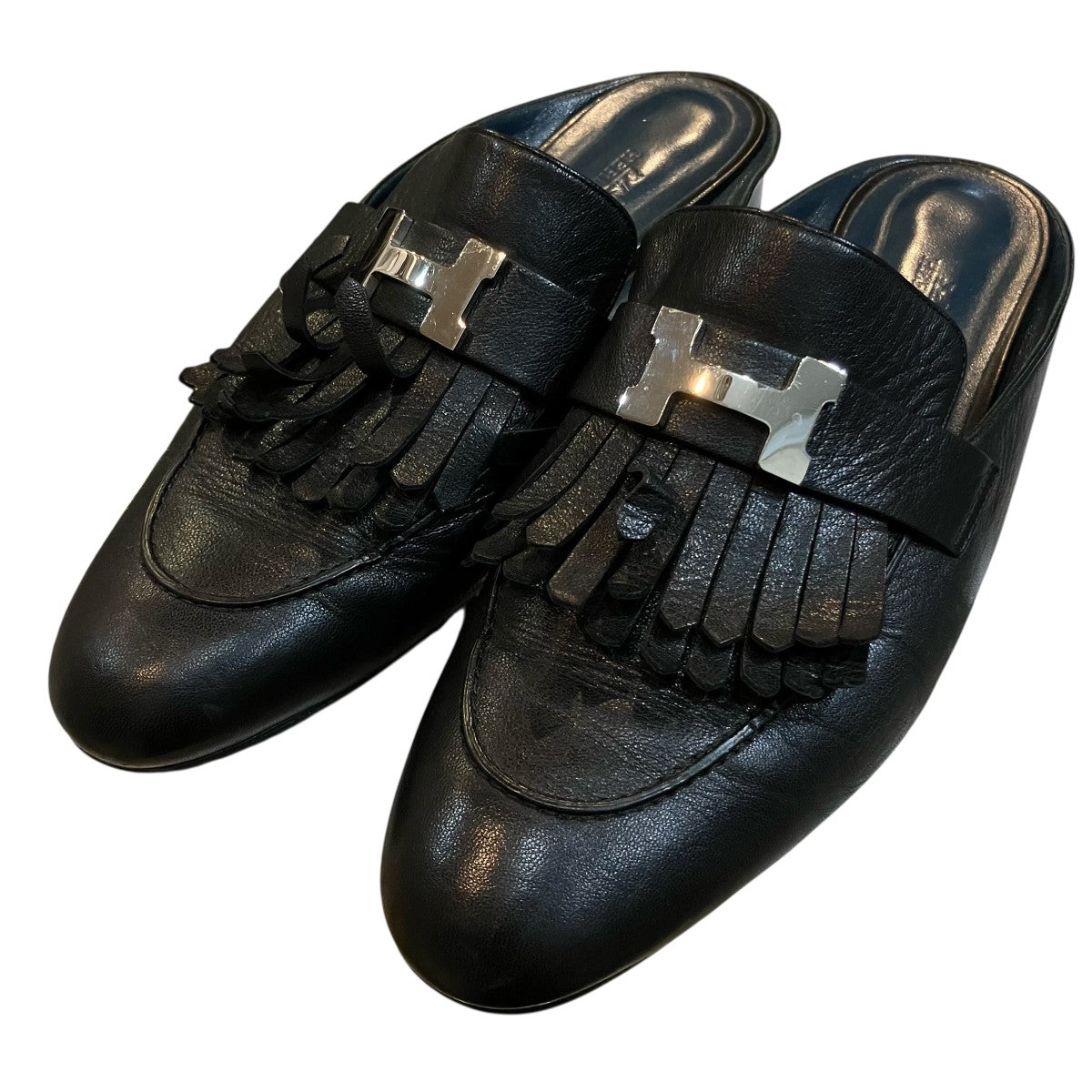 HERMES フリンジミュール181066Z 古着・中古-1枚目のアイテム画像