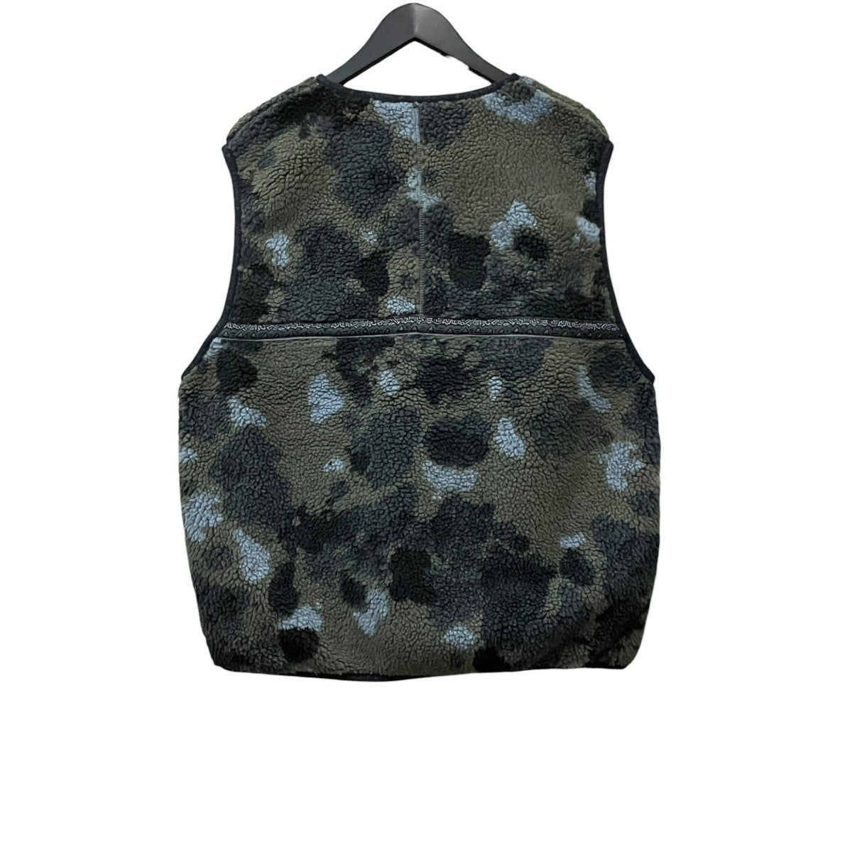 GRAMICCI×and wander フリースベスト GUJ4-F3006-M グリーン×ブルー