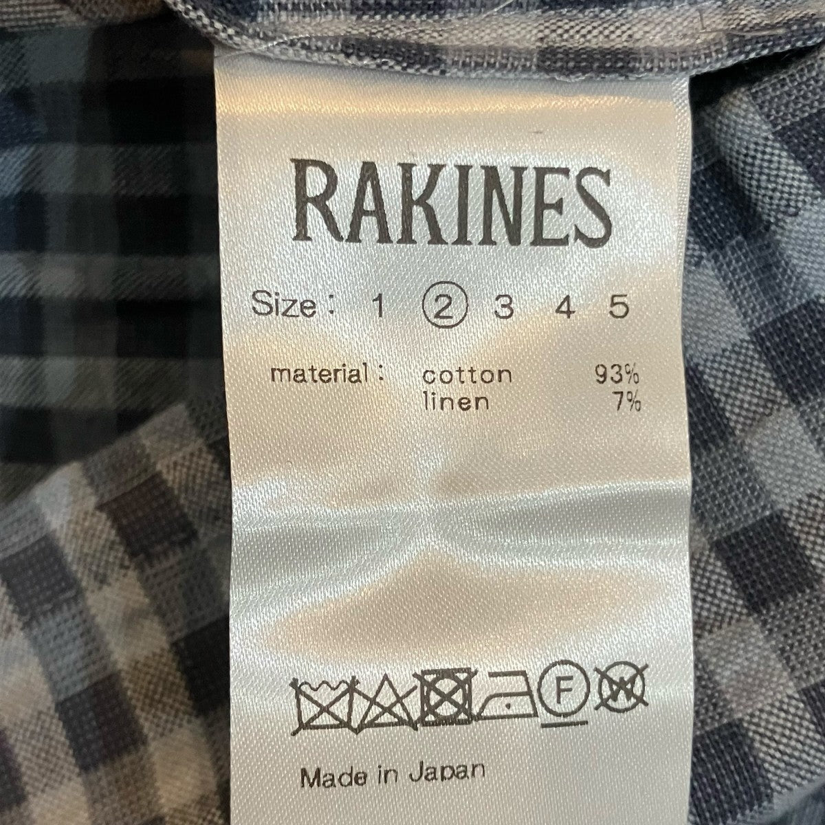 RAKINES ギンガムチェック トラッカージャケット 古着・中古-5枚目のアイテム画像