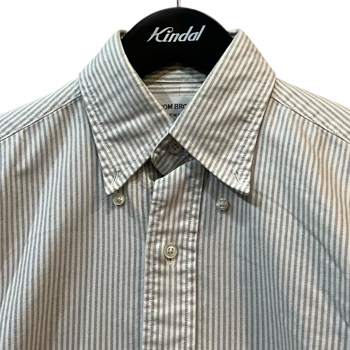 THOM BROWNE ストライプシャツ 4BAR サイズ2 中古 Thom Browne(トム・ブラウン) 4barテープストライプシャツ