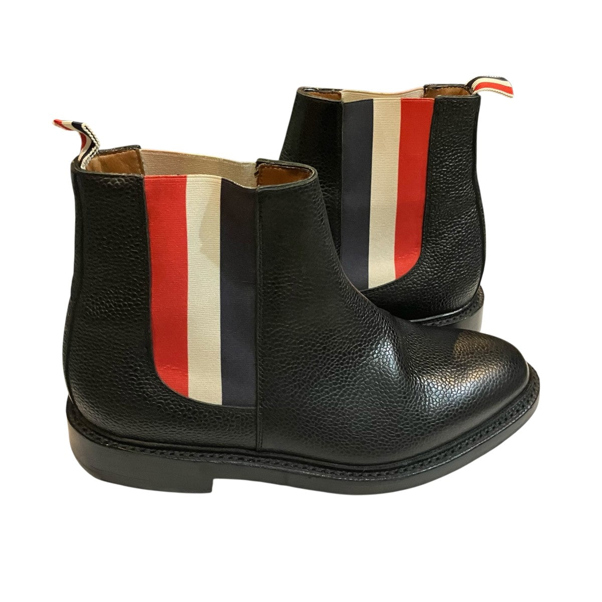 THOM BROWNE トムブラウン CHELSEA DUCK BOOT ブーツ サイズ40 サイドゴアブーツ チェルシーブーツ ダックブーツ イタリア製 ブランド古着【中古】20250530/RA4582 Thom Browne(トム・ブラウン) サイドゴアチェルシーブーツ ネイビー