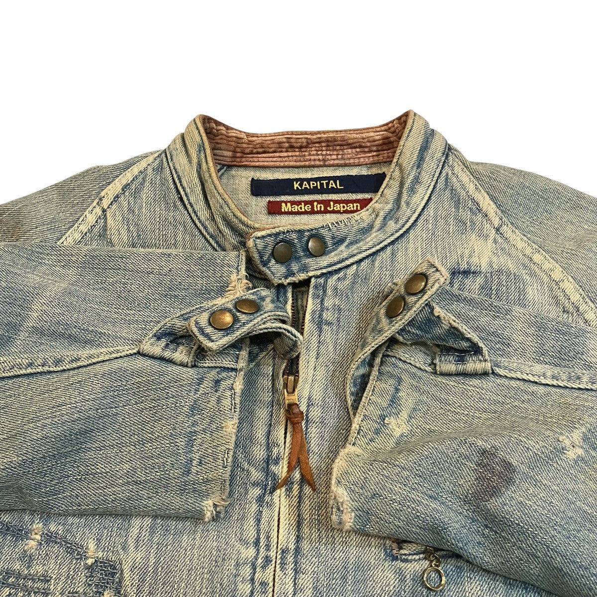 KAPITAL スタッズデニムラシングルイダースジャケット 古着・中古-4枚目のアイテム画像