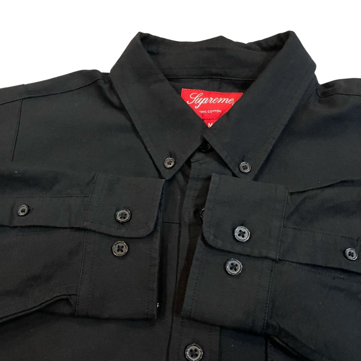 Supreme Patchwork Oxford Shirt オックスフォードパッチワークポケットシャツ 古着・中古-4枚目のアイテム画像