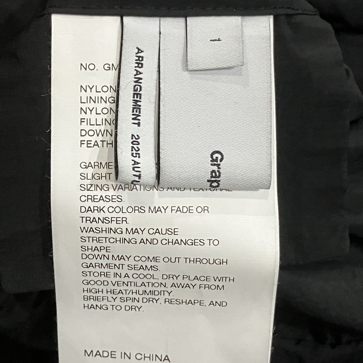 Graphpaper Garment Dyed Down Jacket ガーメントダイドダウンジャケット 古着・中古-5枚目のアイテム画像