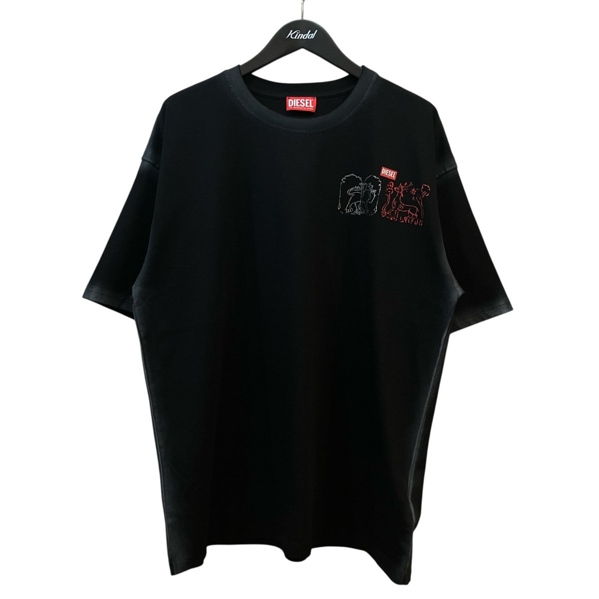 DIESEL 「T BOXT T10」加工プリントTシャツ0PLBS 古着・中古-1枚目のアイテム画像