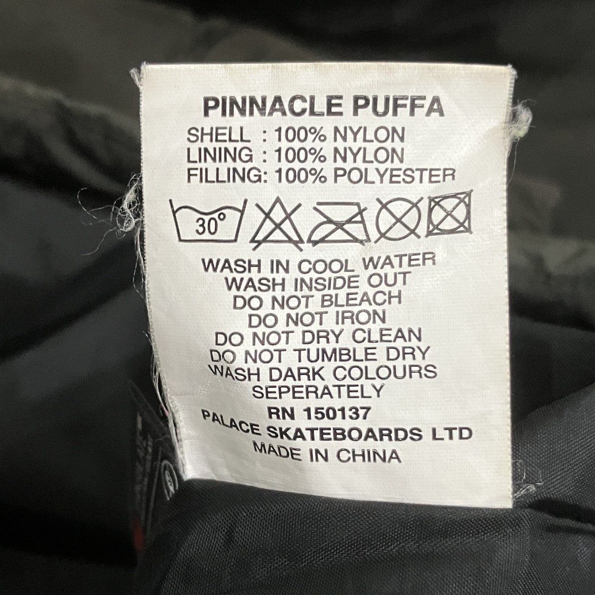 PALACE PINNACLE PUFFA JACKET 中綿ジャケット 古着・中古-8枚目のアイテム画像
