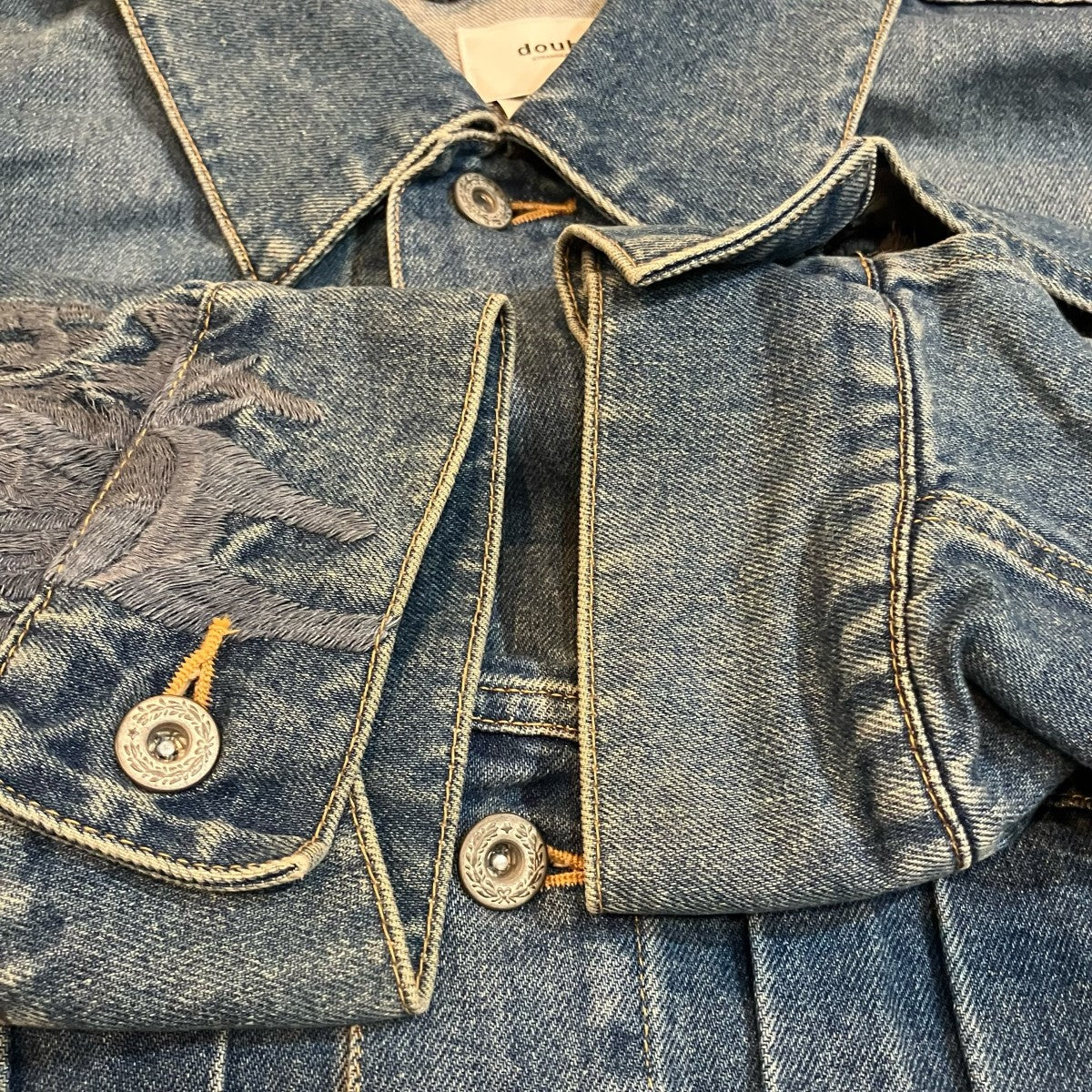 doublet(ダブレット) EMBROIDERY HEMP DENIM JACKET エンブロイダリー