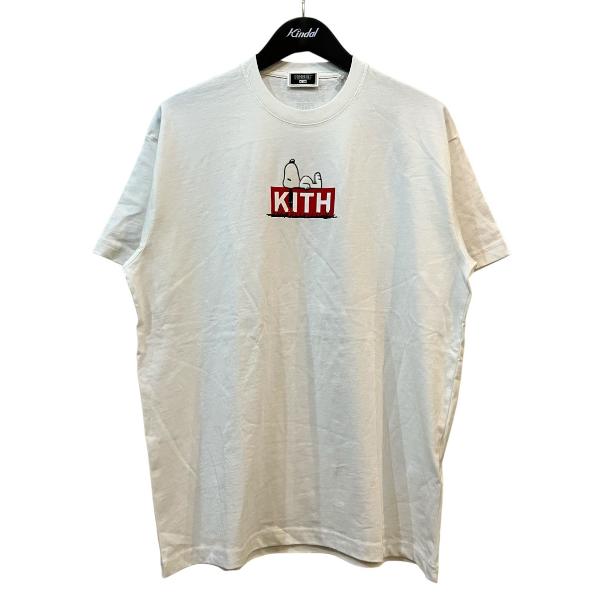 KITH×PEANUTS 「Doghouse Tee」ボックスロゴスヌーピープリントTシャツ 古着・中古-1枚目のアイテム画像