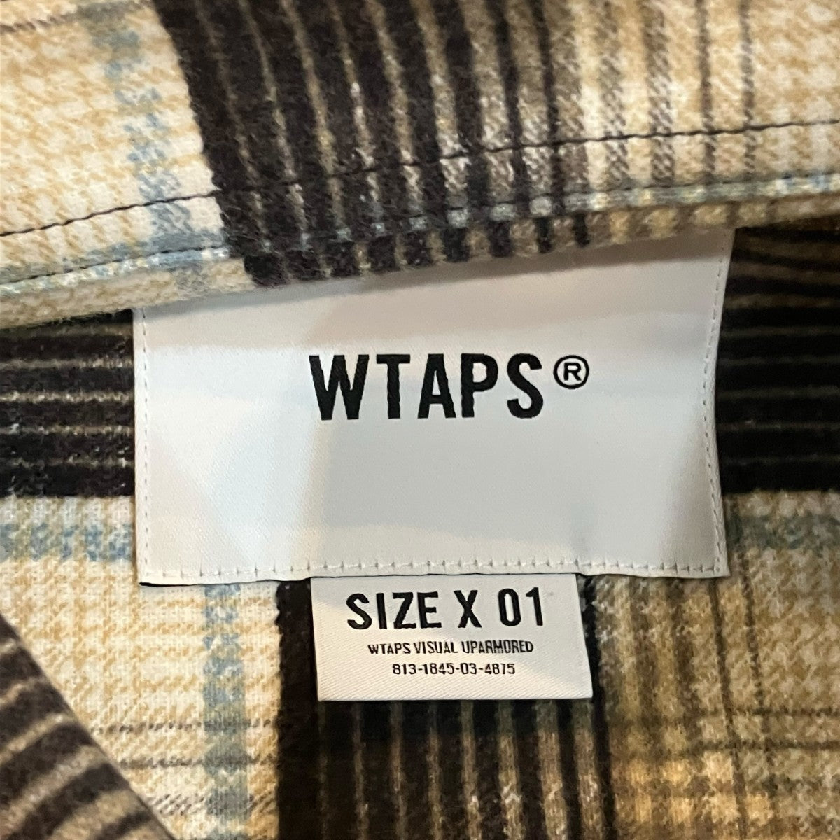WTAPS TXT 02 LS Cotton． Flannel． チェックシャツ 古着・中古-5枚目のアイテム画像