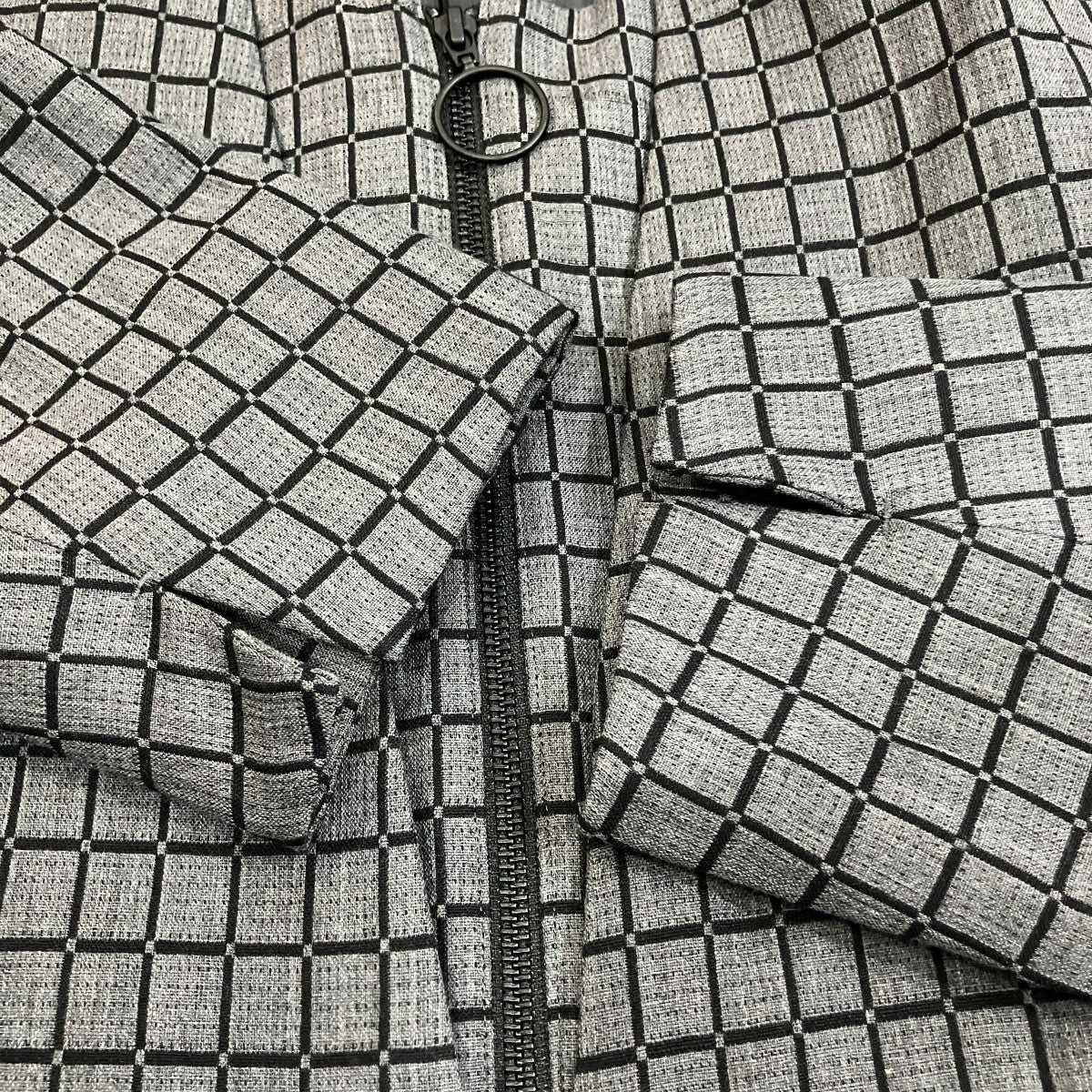 ETHOSENS 15AW セットアップ ETHOSENS(エトセンス) セットアップスーツ 3E124-41 グレー×ブラック