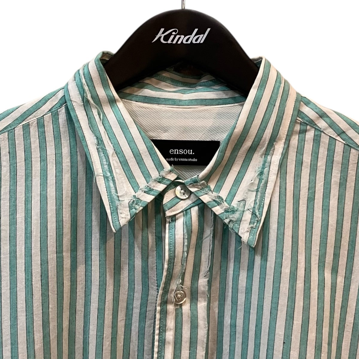ensou.(エンソウ) Rough Cut Shirt ストライプカットシャツ ペッパー ensou.(エンソウ) Rough Cut Shirt ストライプカットシャツ ペッパー